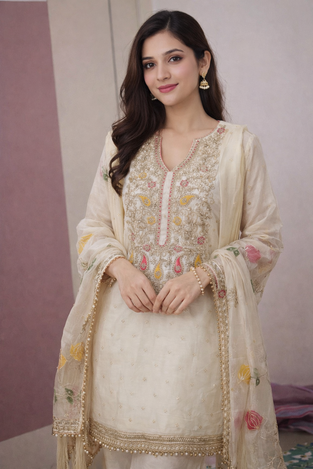 Royal Cream Embroidered Suit 💫
Nazakat aur elegance ka perfect combination.