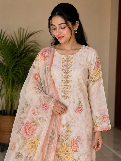 Gulnaar Floral Pakistani Suit Set ✨🌸